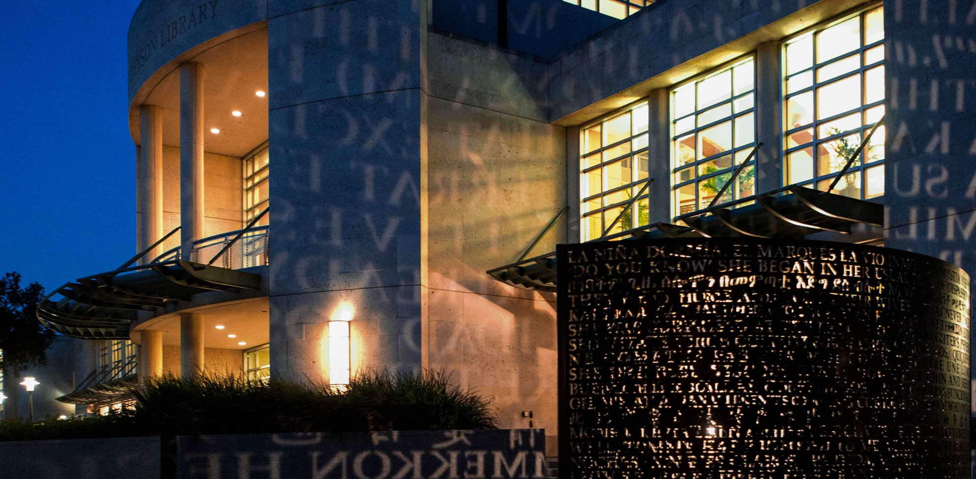 Students walking through campus.