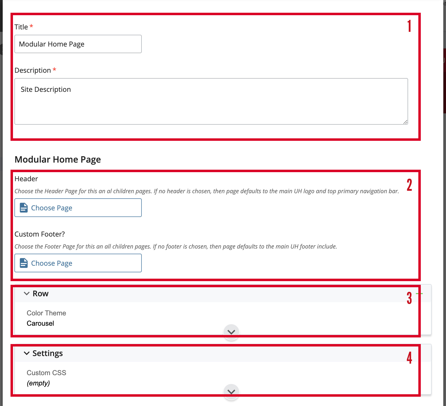 Modular Homepage Basics